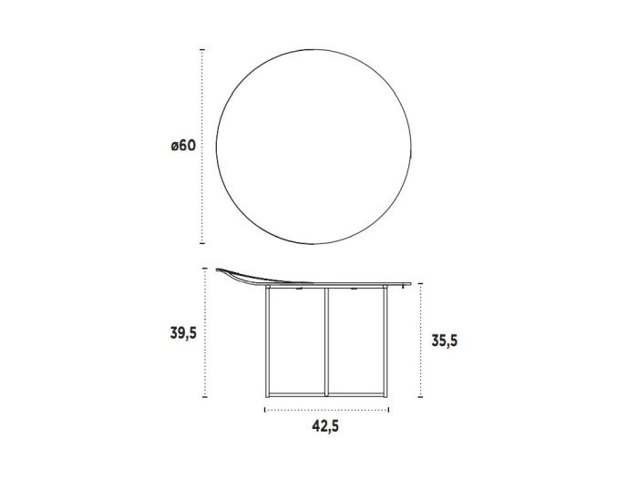 Mesa Auxiliar Floyd Chapa Natural Madera Acabado Nogal Acero Negro, Ø60 Cm