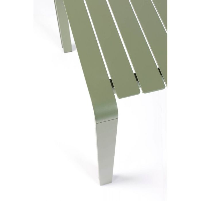 Mesa de Exterior Diseño Moderno Aluminio Verde, 214 Cm