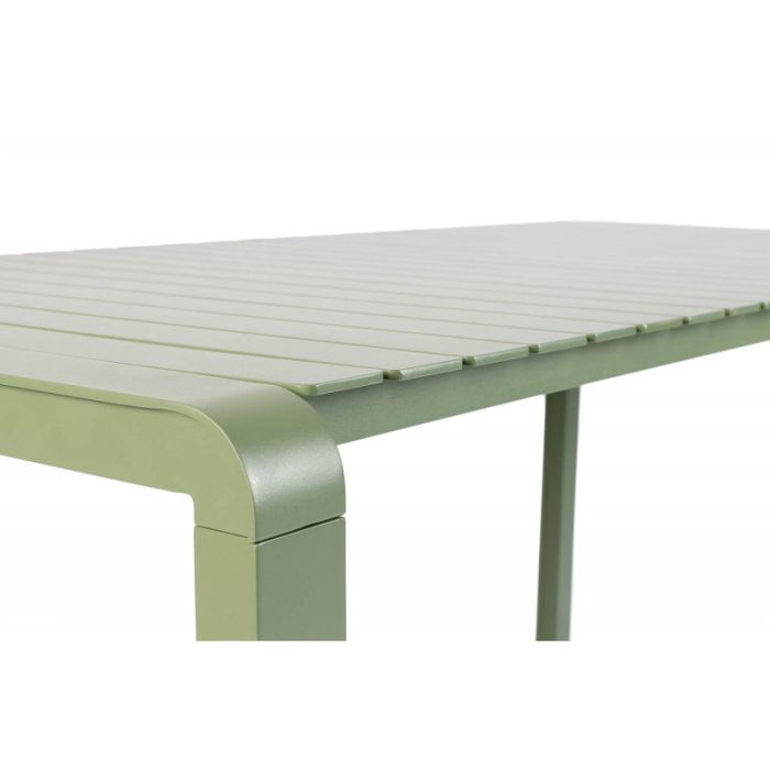 Mesa de Exterior Diseño Moderno Aluminio Verde, 214 Cm