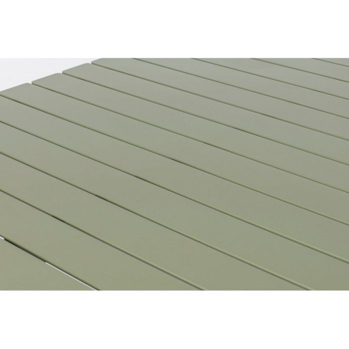 Mesa de Exterior Diseño Moderno Aluminio Verde, 214 Cm