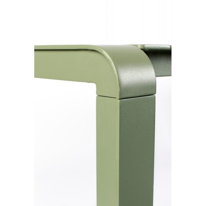 Mesa de Exterior Diseño Moderno Aluminio Verde, 214 Cm