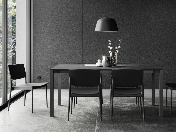 Mesa Extensible Comedor Arch Lacado Nero