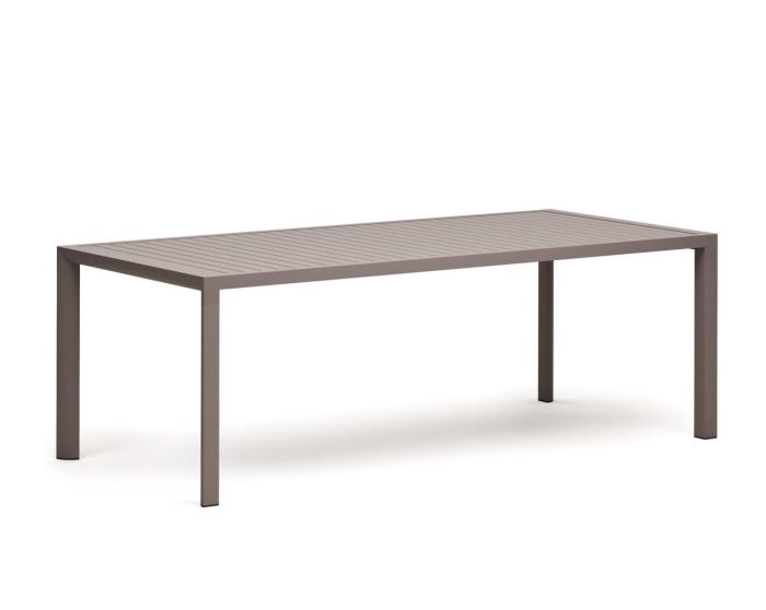 Mesa Exterior Culip Estilo Moderno Aluminio Marrón. 220 Cm