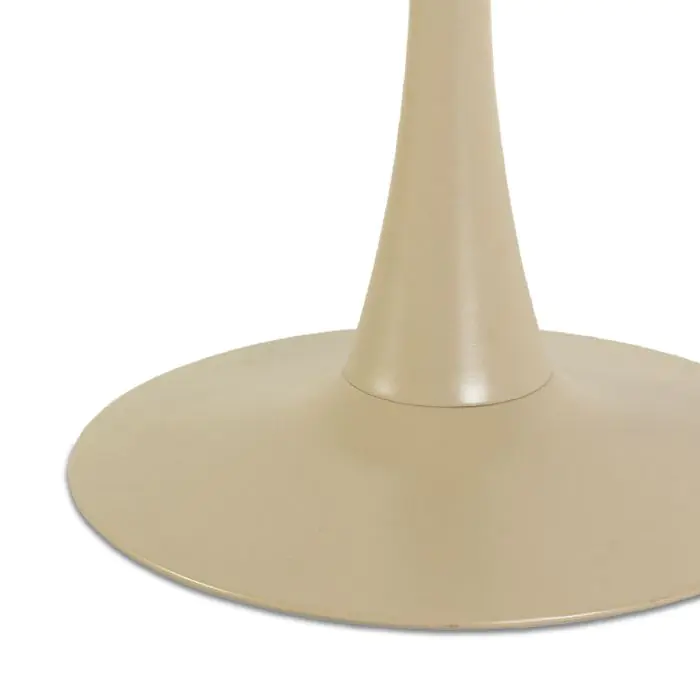 Mesa Exterior Beige Metal, Ø80 Cm