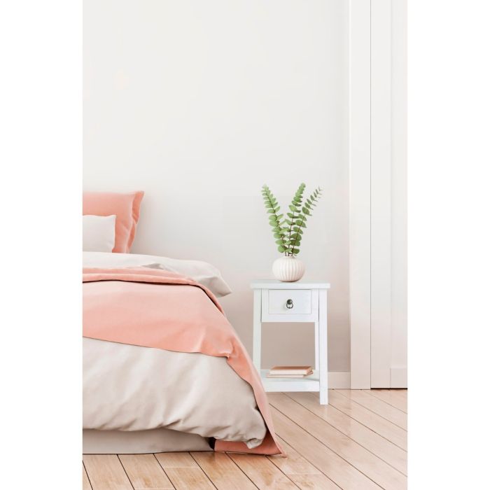 Mesita de Noche Chia Blanco Madera Dm, 32 Cm