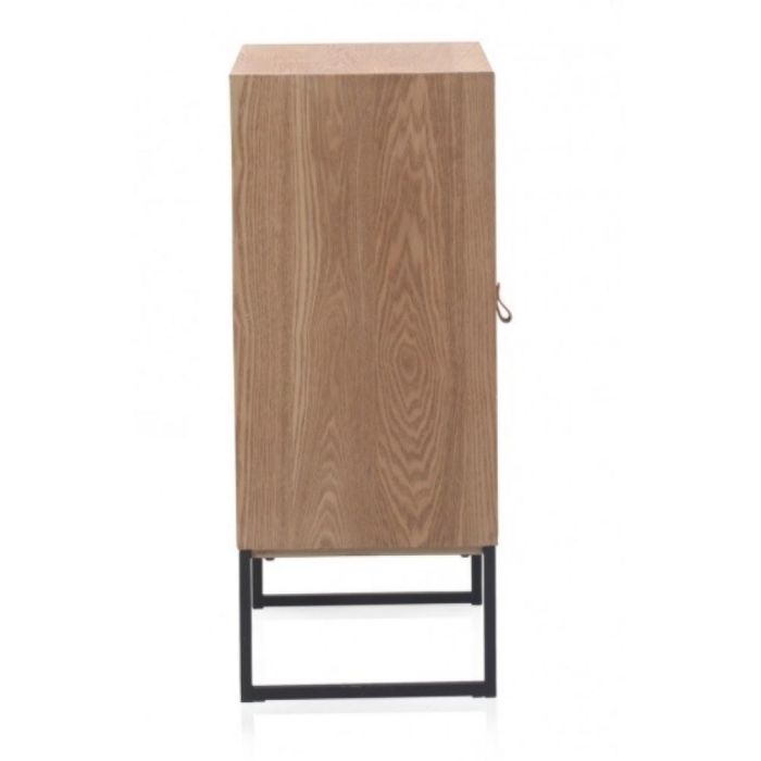 Mesita De Noche Madera Reciclada 1 Puerta, 49 Cm