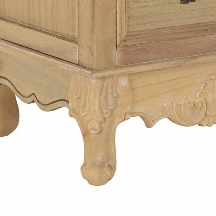 Mesita de Noche Madera Abeto Natural, 63 Cm