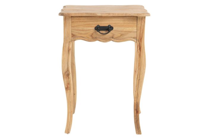 Mesita de noche 1 cajón madera marrón
