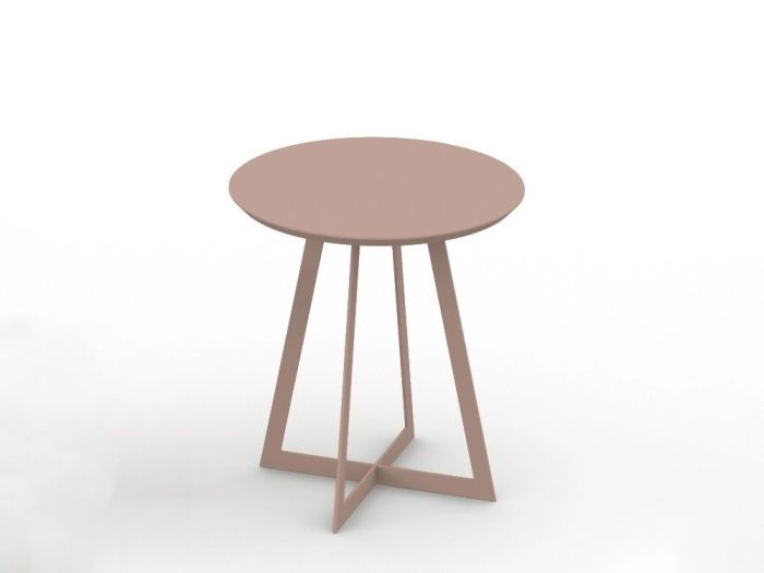 Mesa Auxiliar Redonda Madera Lacada, Ø40 Cm