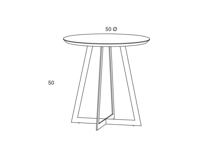 Mesa Auxiliar Redonda Madera Lacada, Ø40 Cm