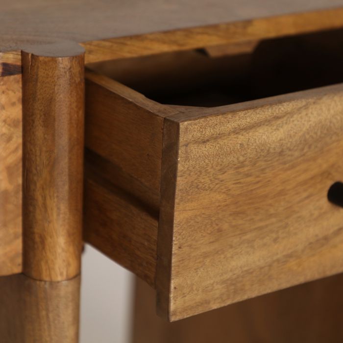 Mesita de Noche Koigi Madera Mango, 40 Cm