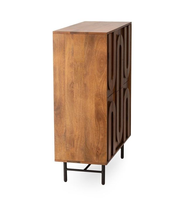 Mueble Bar Madera Mango Natural, 90 Cm