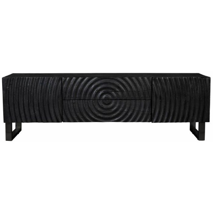 Mueble TV Carbones Estilo Vintage Inspiración Japonesa, 160 Cm