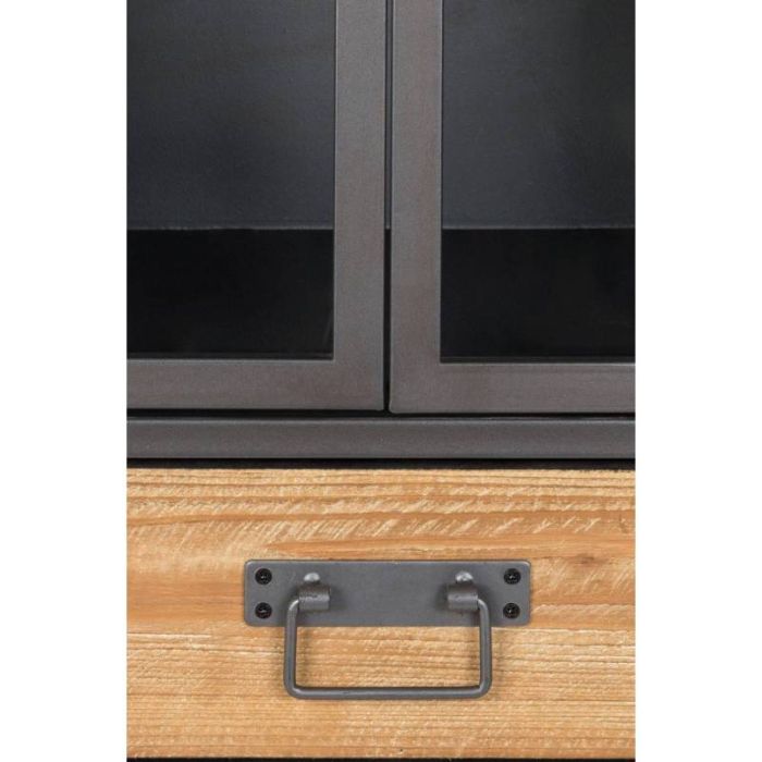 Vitrina Vinoteca Madera Vidrio Hierro, 171 Cm