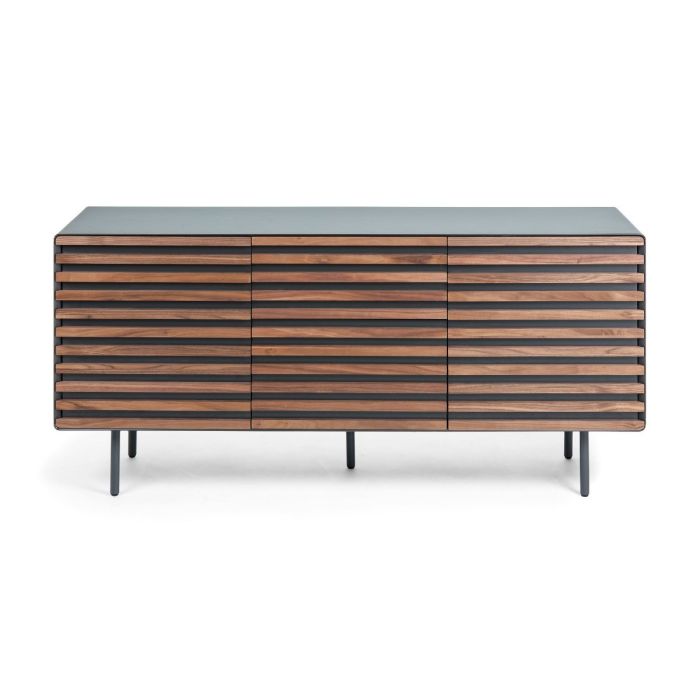 Aparador Estilo Industrial Moderno Nogal Negro 162 Cm