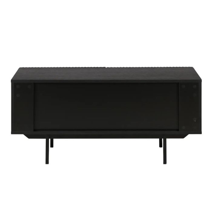 Aparador de Diseño Negro Roble Metal, 120 Cm