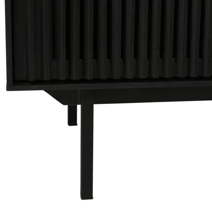 Aparador Alto de Diseño Negro Roble Metal