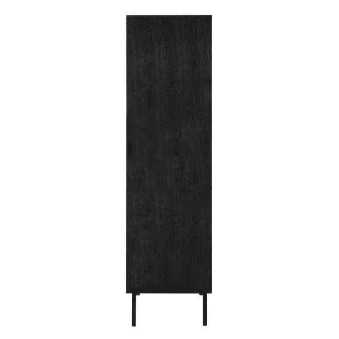Aparador Alto de Diseño Negro Roble Metal