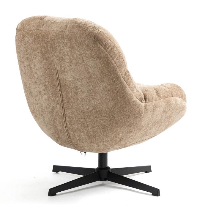 Sillón Giratorio Tela Color Arena, 75'5 Cm