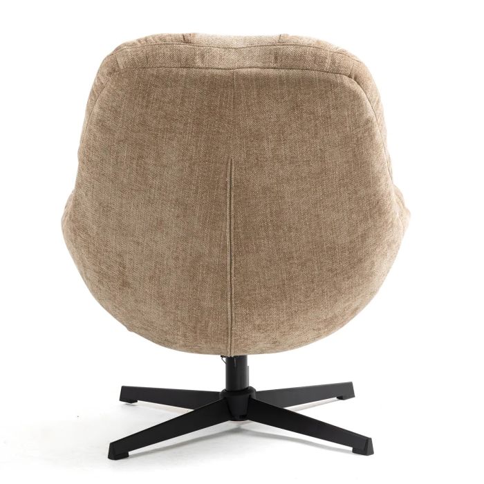 Sillón Giratorio Tela Color Arena, 75'5 Cm