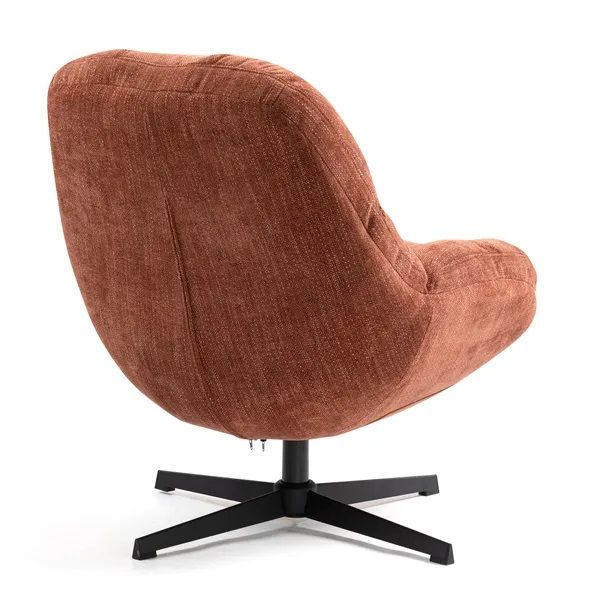 Sillón Giratorio Tela Color Terracota, 75'5 Cm