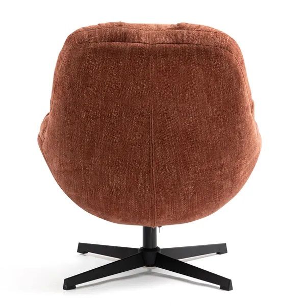 Sillón Giratorio Tela Color Terracota, 75'5 Cm