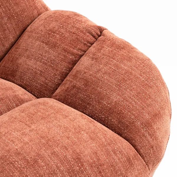 Sillón Giratorio Tela Color Terracota, 75'5 Cm