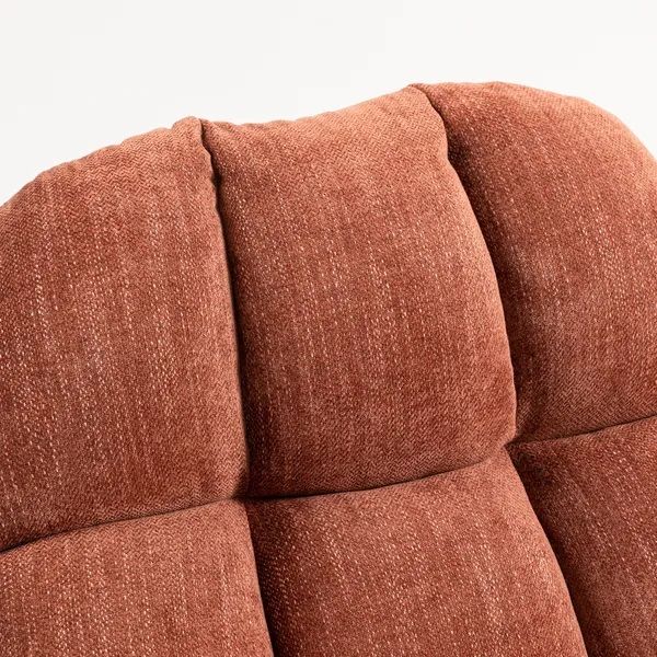 Sillón Giratorio Tela Color Terracota, 75'5 Cm