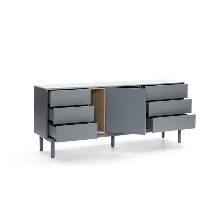 Aparador DM Lacado Gris Perla, 180 Cm