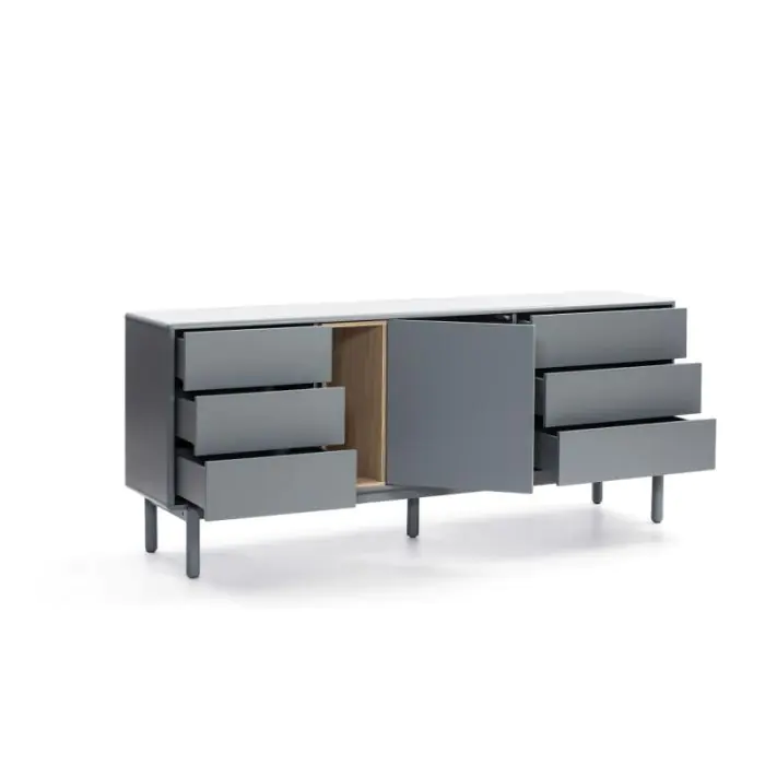 Aparador DM Lacado Gris Perla, 180 Cm