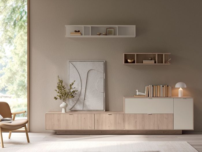 Composición Salón Laminada Natur 05, 304 Cm