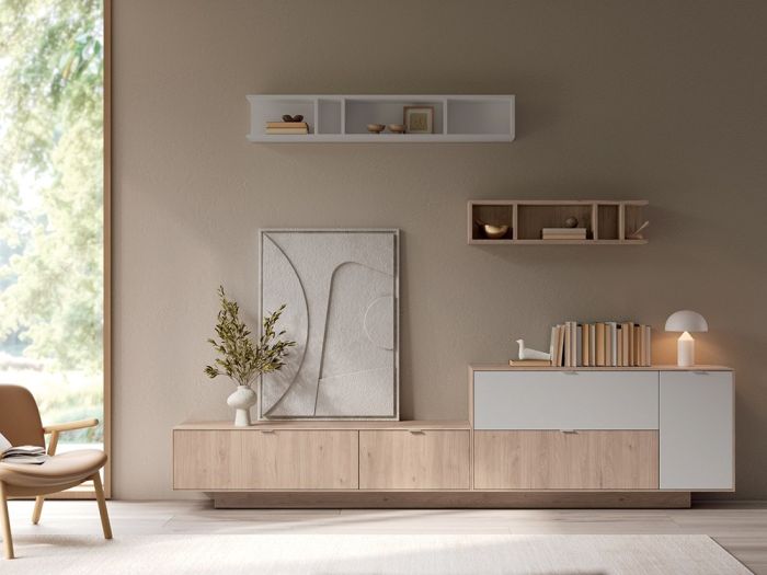 Composición Salón Laminada Natur 05, 304 Cm