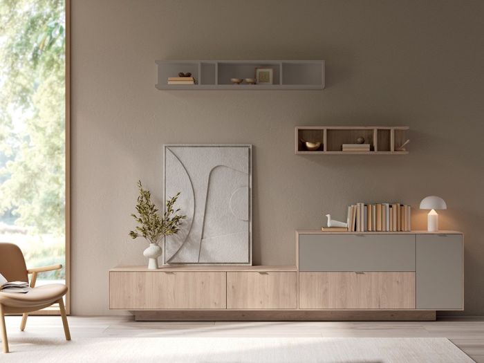 Composición Salón Laminada Natur 05, 304 Cm
