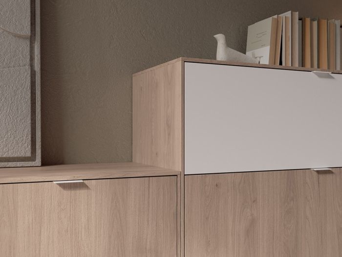 Composición Salón Laminada Natur 05, 304 Cm