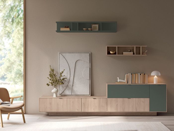 Composición Salón Laminada Natur 05, 304 Cm