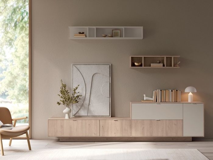 Composición Salón Laminada Natur 05, 304 Cm