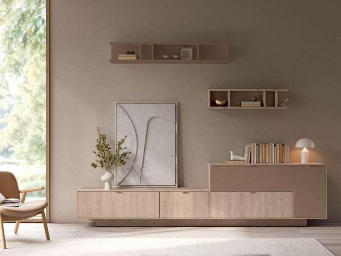 Composición Salón Laminada Natur 05, 304 Cm