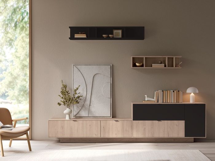 Composición Salón Laminada Natur 05, 304 Cm