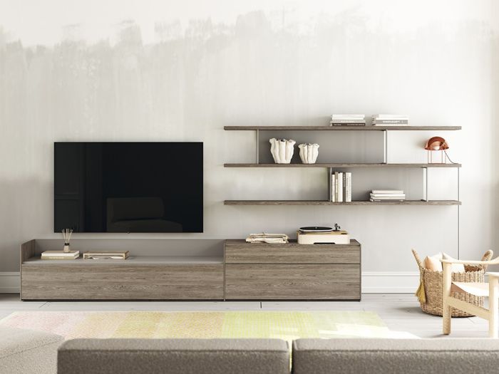 Mueble TV Bandeja Laminado Nogal Addliving