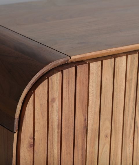 Mueble TV Madera Acacia Marrón, 150 Cm