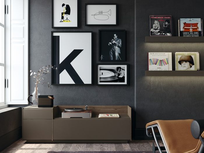 Mueble TV Moderno con Bandeja Laminado Addliving