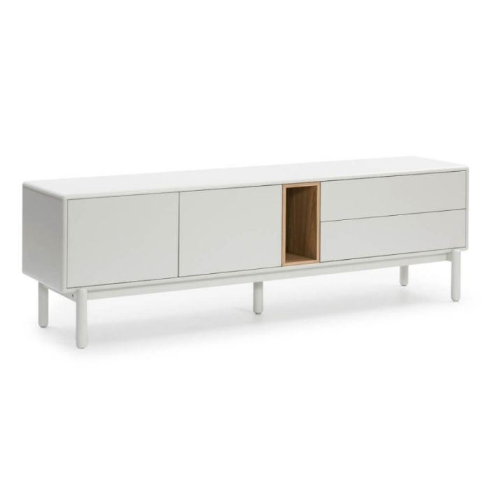 Mueble TV DM Lacado Blanco Crema, 180 Cm