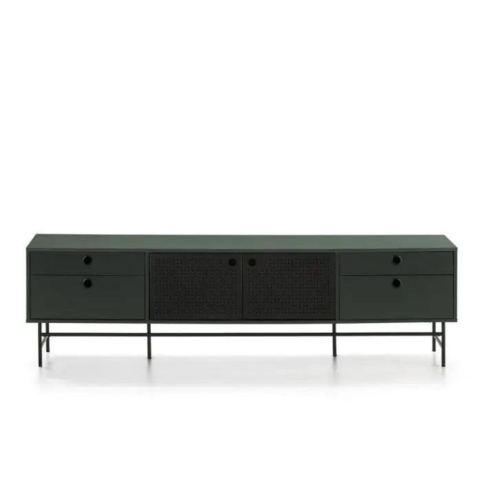 Mueble Tv Moderno Dm Lacado Metal ,180 Cm