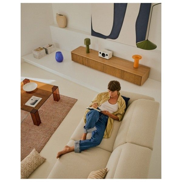 Mueble TV 4 Cajones Chapa Roble, 200 Cm