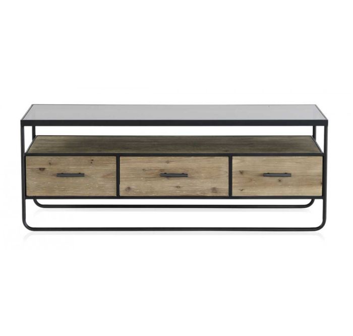 Mueble TV Estilo Industrial, 134 Cm