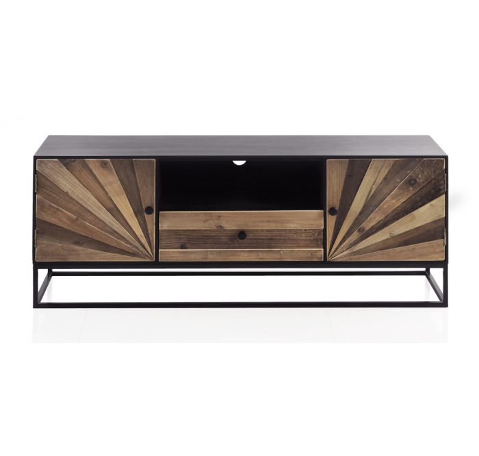 Mueble Tv Decor Chapado Madera Abeto 140 Cm