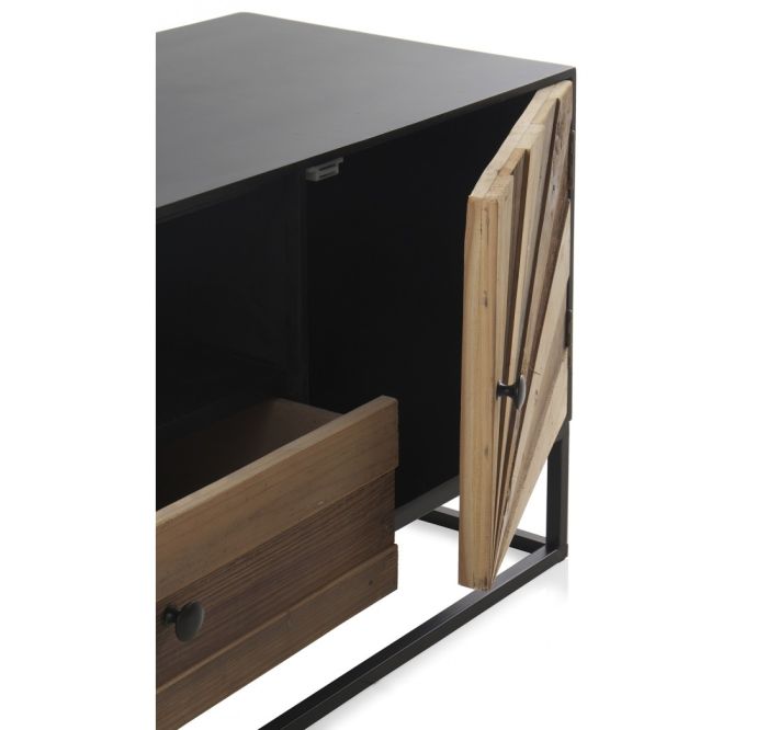 Mueble Tv Decor Chapado Madera Abeto 140 Cm