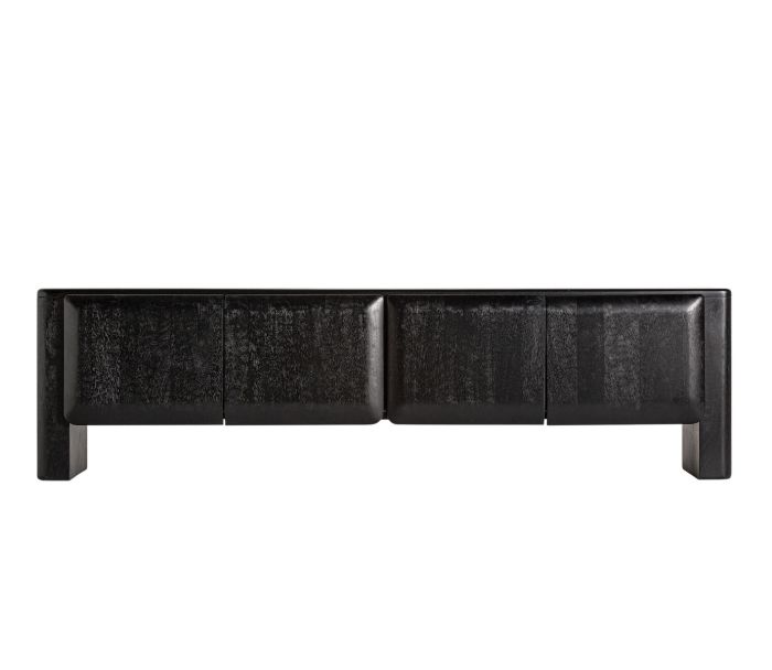 Mueble TV Madera Negro, 200 Cm