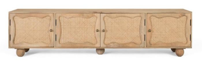 Mueble TV Baxter Madera ratán 4 puertas
