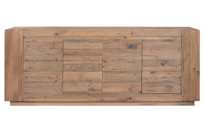 Aparador en madera de pino reciclada marrón.